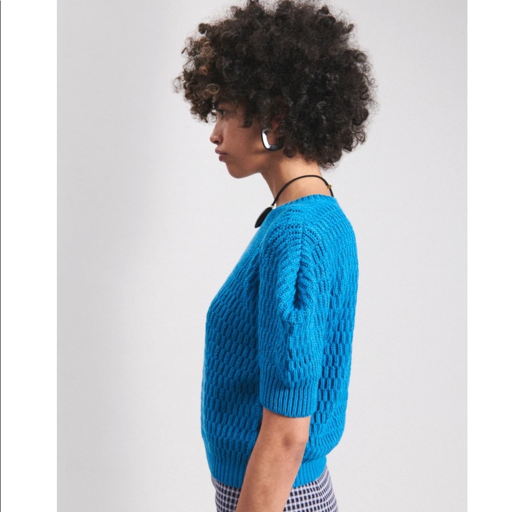Rachel Comey Tagoni Sweater Tee - Blue, Size Medium, New! - Picture 3 of 4